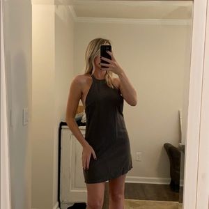 NBD army green mini dress